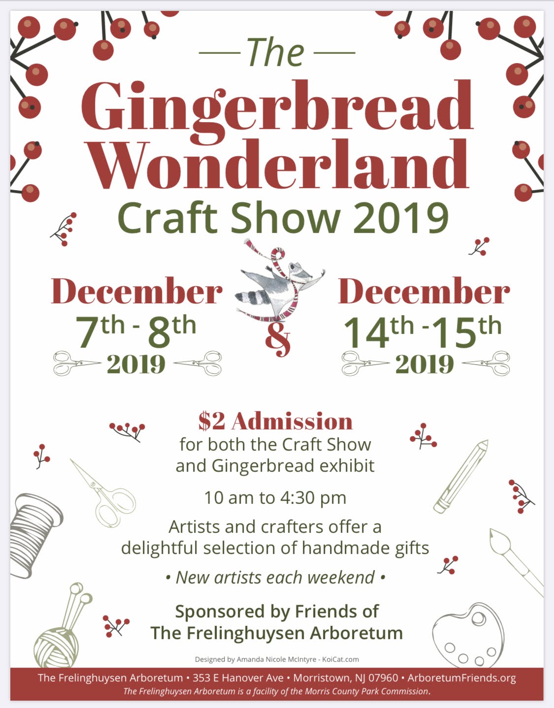 The Gingerbread Wonderland Exhibit at The Frelinghuysen Arboretum The