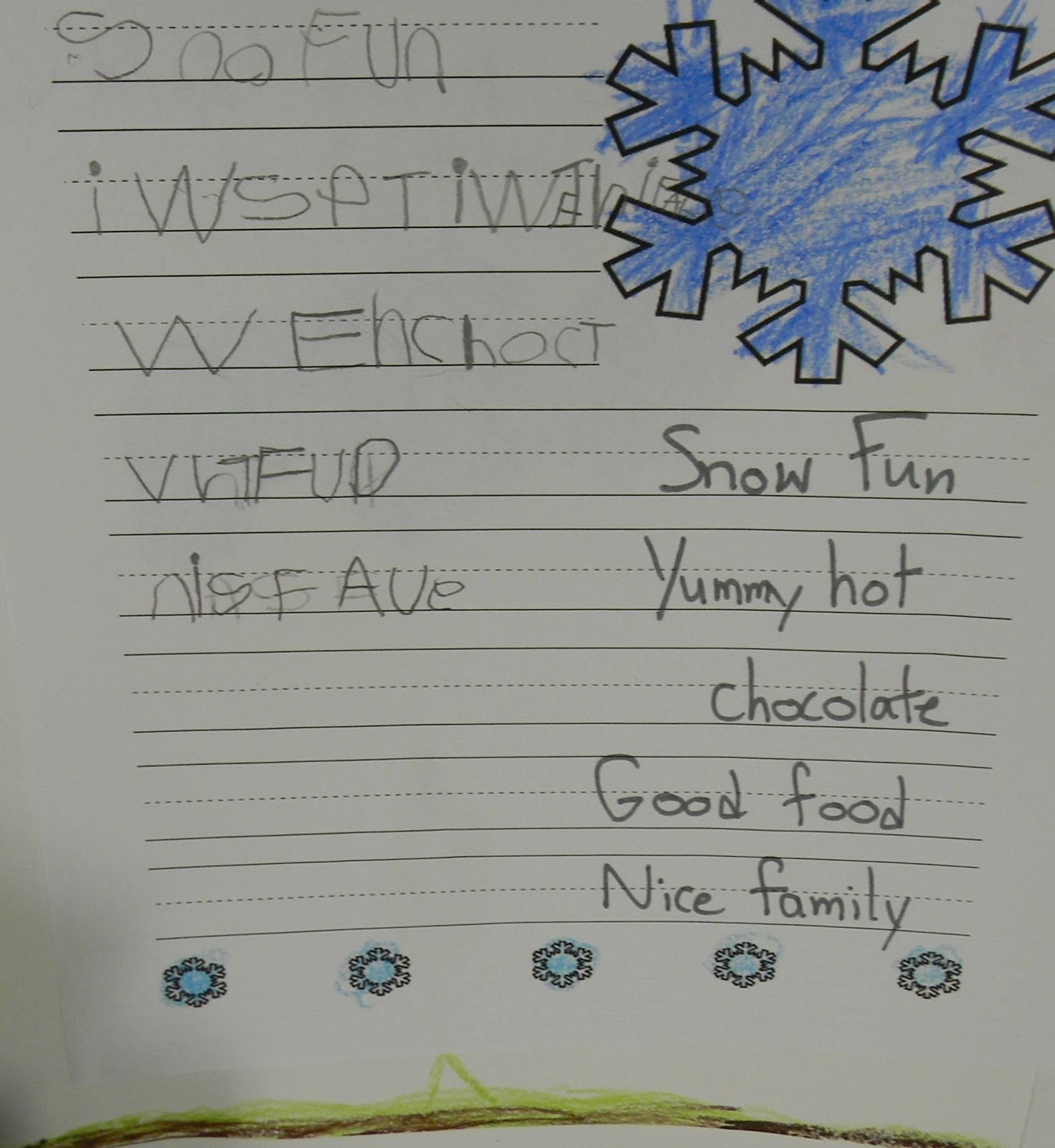 Alliteration for snow image