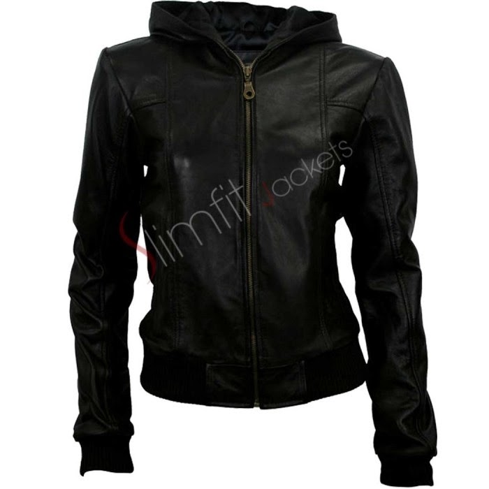 Impressive black leather jacket for women College Fashion