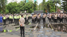 Kapolresta Bandar Lampung Pimpin Apel Pengamanan Misa Malam Natal