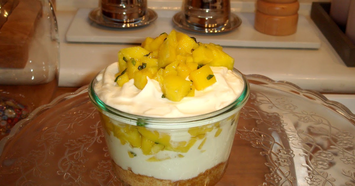 Lilu...Im Zuckerland: Mango-Limetten-Shortcake mit Frischkäse und Minze