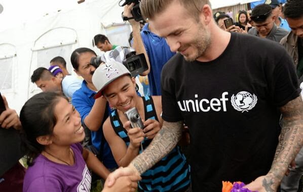David Beckam cheers Tacloban City survivors of Yolanda