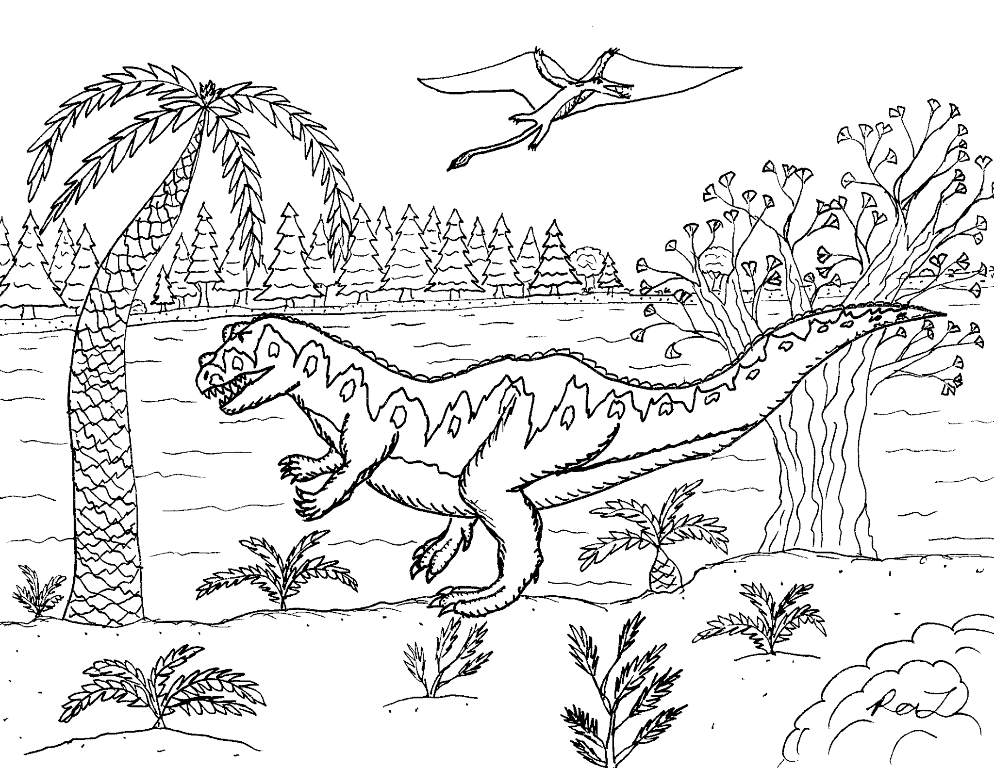 Robin's Great Coloring Pages: Ceratosaurus coloring pages