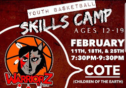 Warriorz Basketball Club Hosting Free Youth Camps Feb 11, 18 & 25 for Ages 12-19 