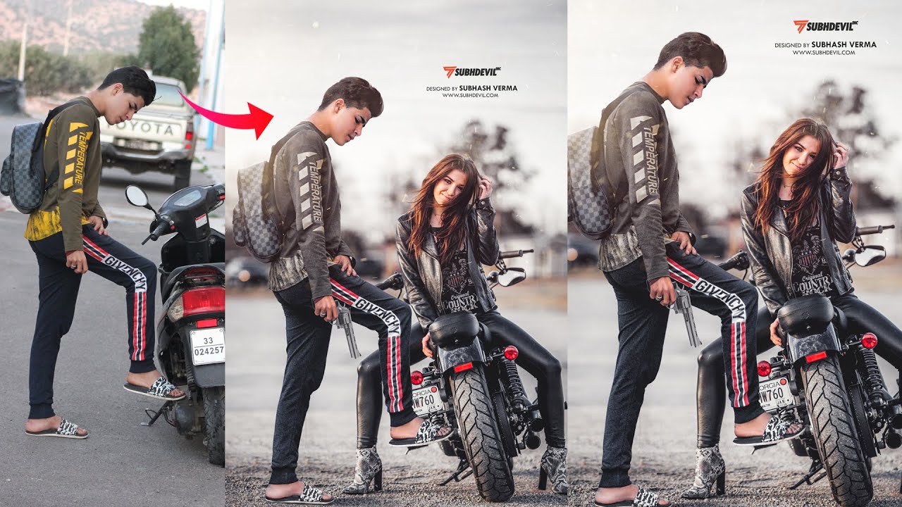 Picsart Best Of Subh Devil Instagram Viral Photo Editing | Bike Girl Photo editing
