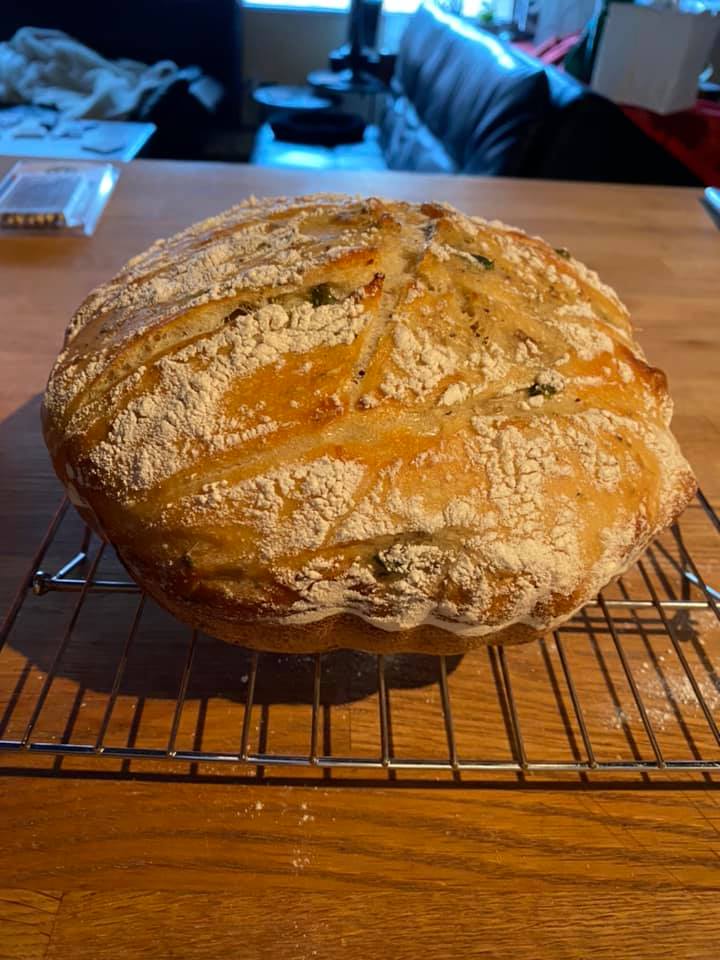Olive Oregano Sourdough Bread