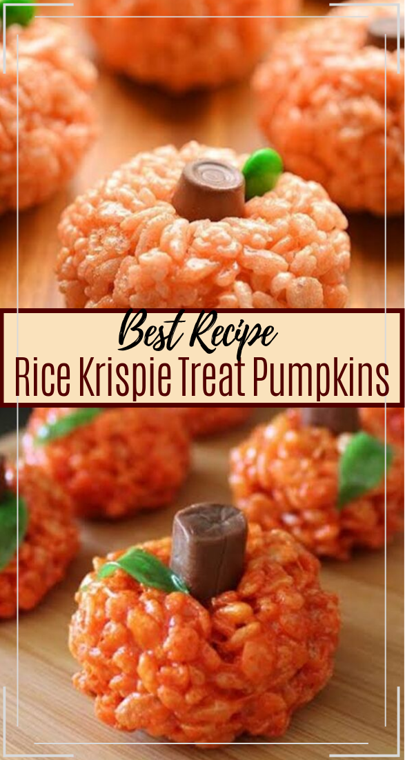 Rice Krispie Treat Pumpkins #healthyfood #dietketo #breakfast #food