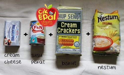 Cik Epal: (RESEPI) Cheesecake biskut or Cheesekut 