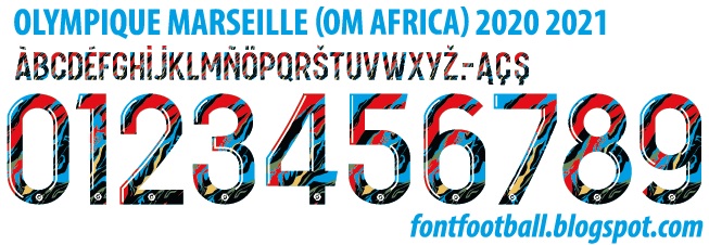 Font Football Font Vector Olympique Marseille Om Africa 21 Kit Font Football Font Vector Olympique Marseille Om Africa 21 Kit
