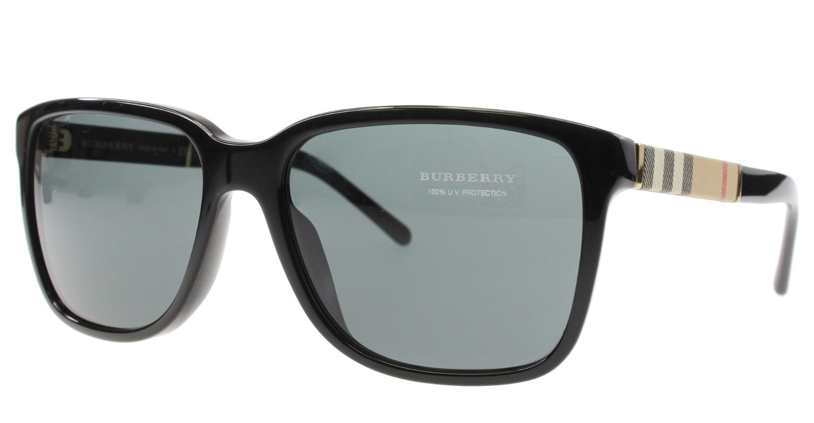 Burberry BE4181 300187 58M Black/Grey Square Sunglasses For Men+FREE  Complimentary Eyewear Care Kit - Walmart.com