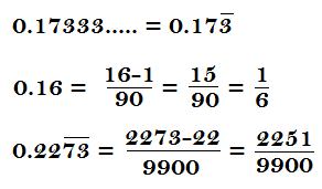 Mixed Recurring decimal example image
