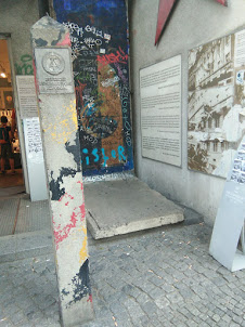 A remnant of the "BERLIN WALL" as a historical exhibit.
