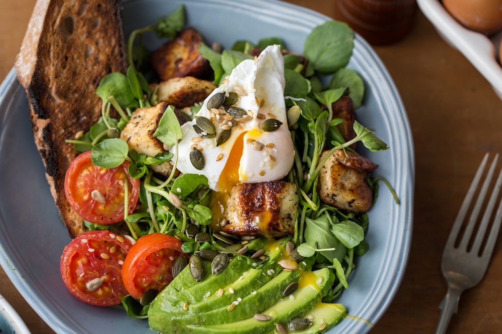 Halloumi And Watercress Brunch Salad (Vegetarian) Halloumi And Watercress Brunch Salad (Vegetarian)