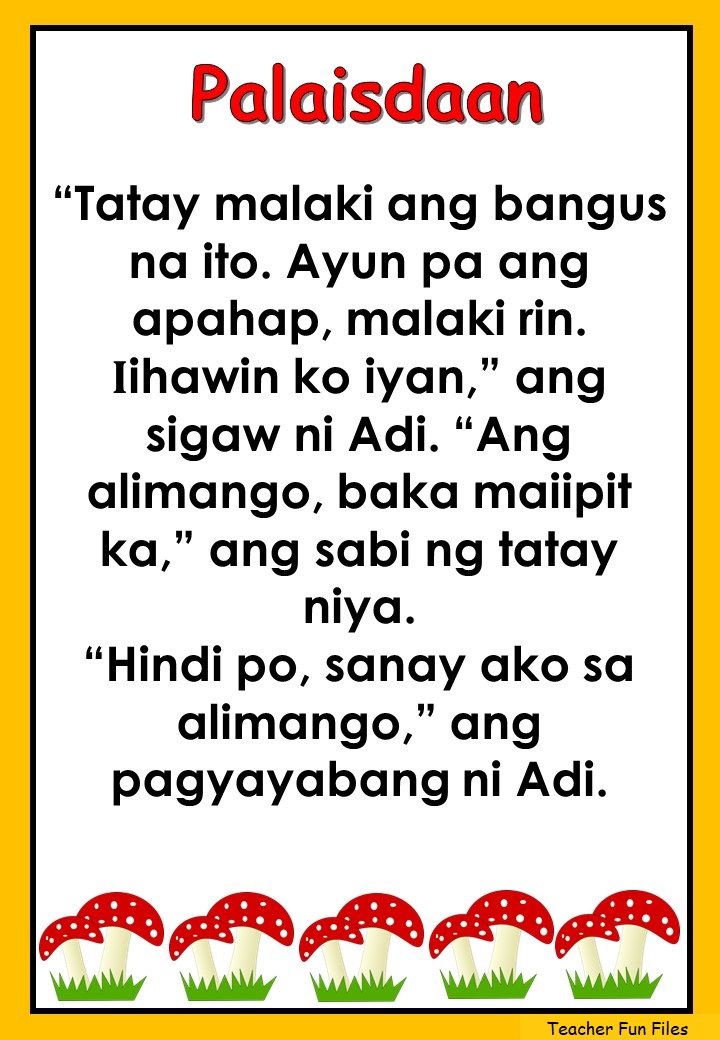 Teacher Fun Files Tagalog Reading Passages 2