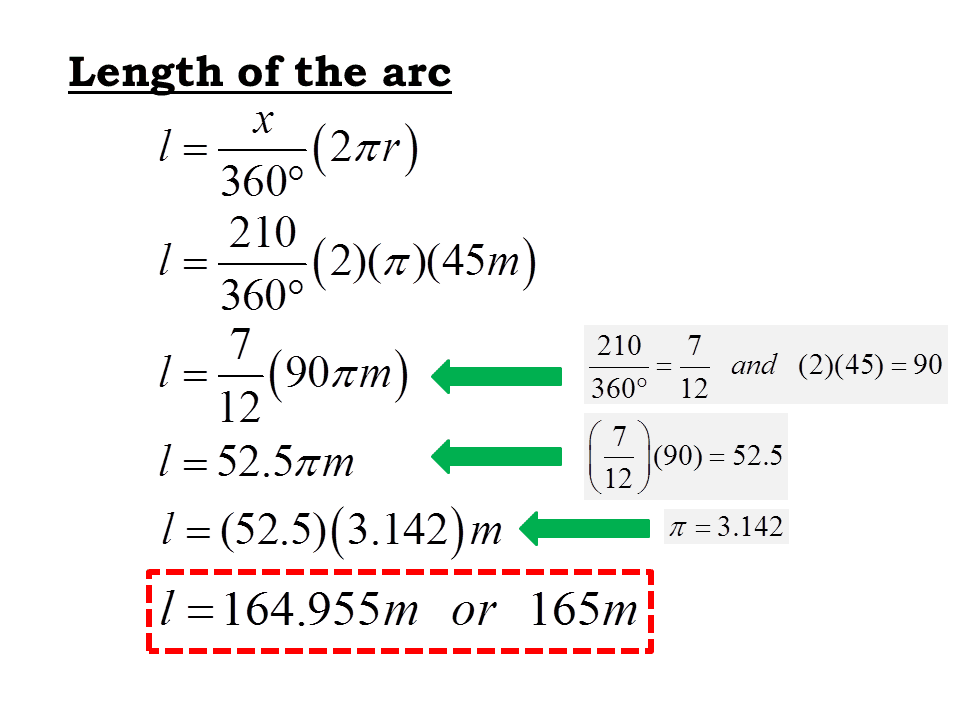 Length of an Arc IGCSE at Mathematics Realm