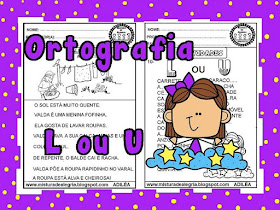 leitura e interpretação  de texto,ortografia L ou u