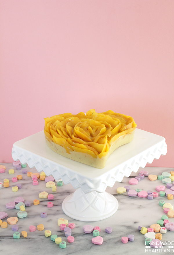 Valentine Heart Mango Cream Tart Recipe