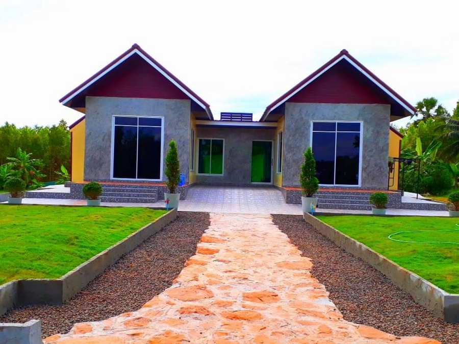 สร างบ านทรงแฝด ช นเด ยว สวยเด นด วยผน งป นเปล อย ไอเด ยตกแต งบ าน บ านเด ยว ราชพฤกษ บ านเด ยว รามอ นทรา