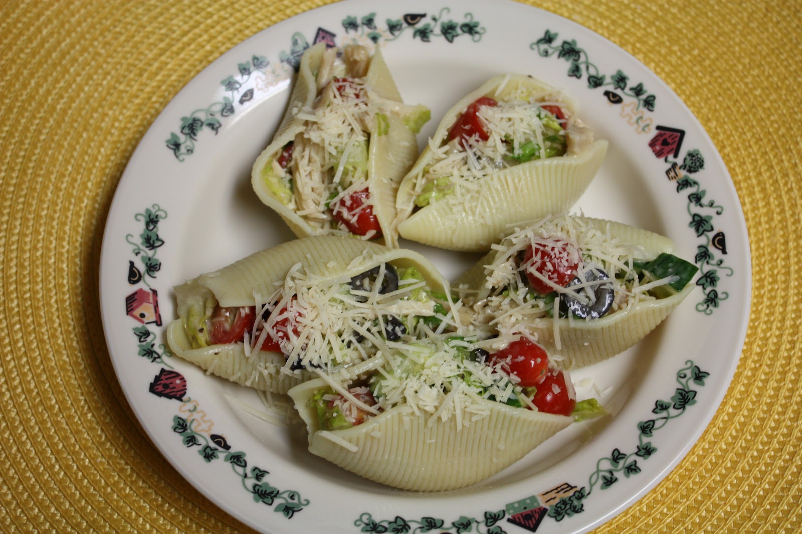 Cheese with Noodles Salad Stuffed Shells