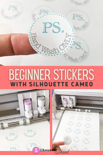 Alphabet printable sticker sheet for Cricut and Silhouette