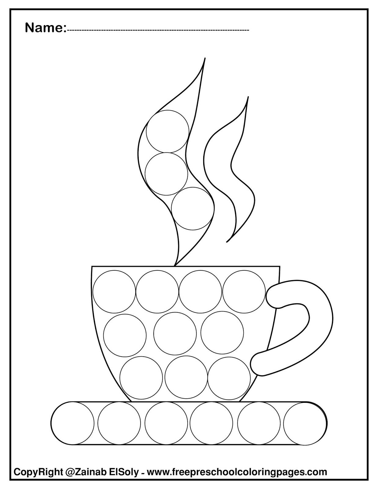 Set of Winter Dot Marker free pages for kids