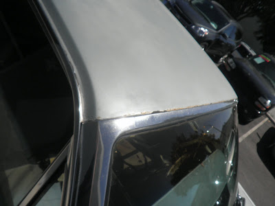 Cracking paint on 1965 Thunderbird before bodywork at Almost Everything Auto Body & Paint