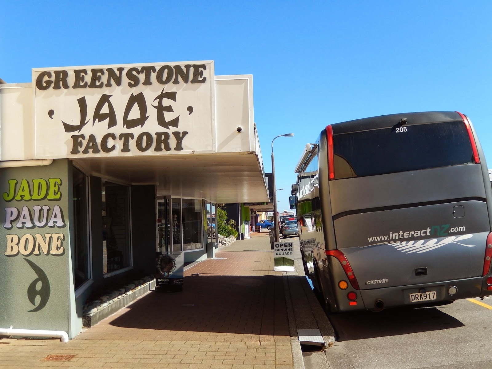 Cathy's Travels Jade Factory in the town of Hokitika