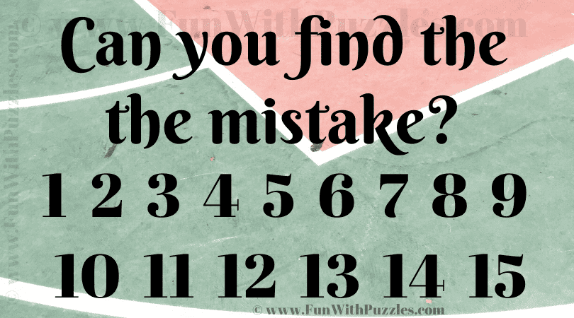 Visual Riddle Quiz Picture | Can you Find the the Mistake?