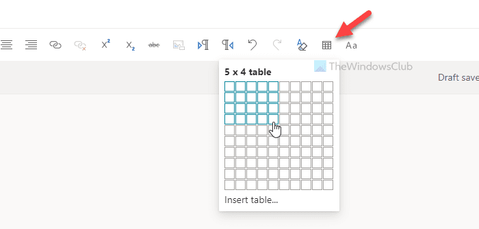 GmailとOutlookのメッセージにテーブルを追加する方法