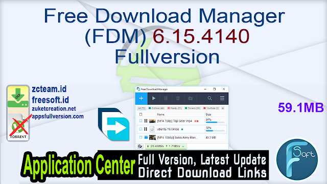 Free Download Manager (FDM) 6.15.4140 Fullversion