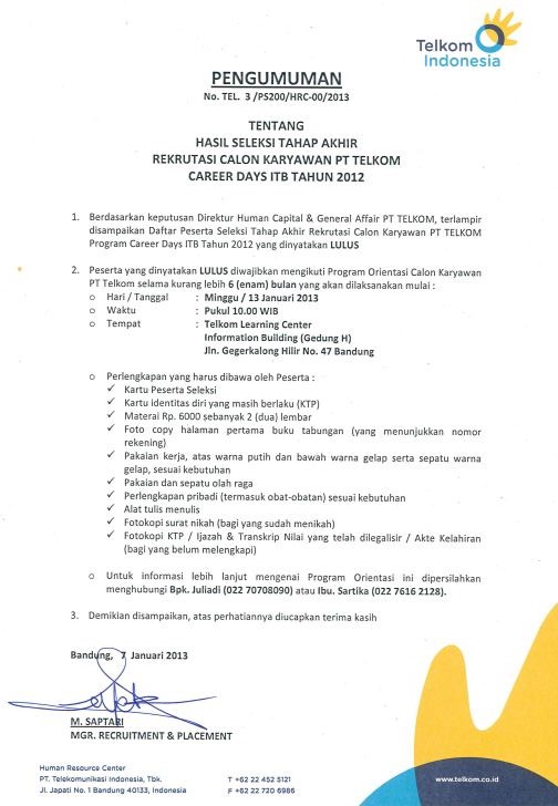 Telecommunicative Thoughts Pengalaman Mengikuti Gptp Telkom 1