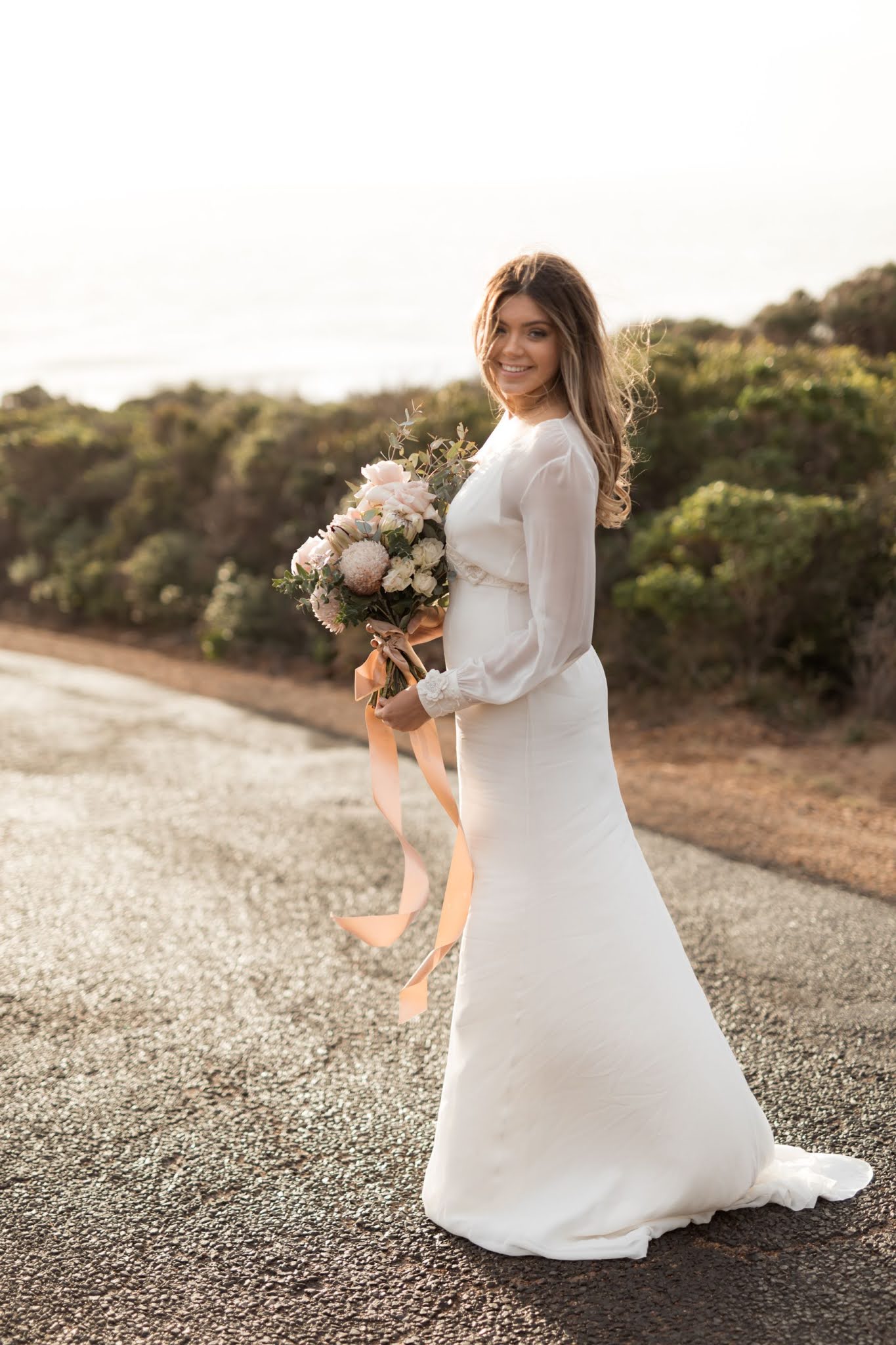to the aisle australia | fleur de lys bridal editorial kath young photography yallingup wa perth weddings bridal gowns florals bouquet styling tablescape blush pink palette