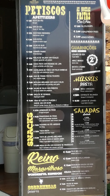 Tabela de preços do bar restaurante Tabela de preços do bar restaurante