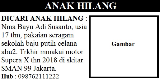 3 Contoh Iklan Baris Pencarian Beserta Gambarnya