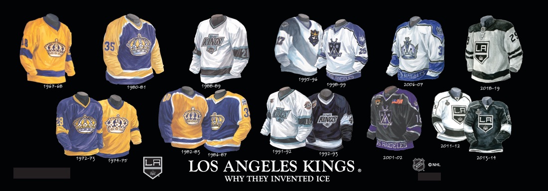 Heritage Uniforms and Jerseys and Stadiums - NFL, MLB, NHL, NBA, NCAA, US  Colleges: Los Angeles Kings - Franchise, Team, Arena and Uniform History