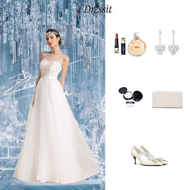 Sleeveless Sweetheart Wedding Dress Reception Dress