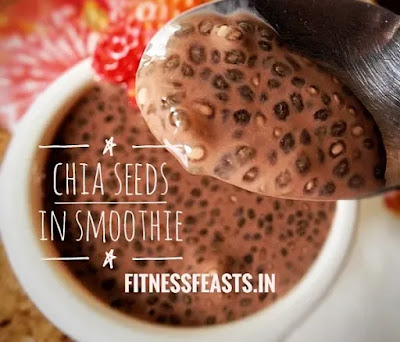 Chia seeds in a smoothie ( as a gel form)