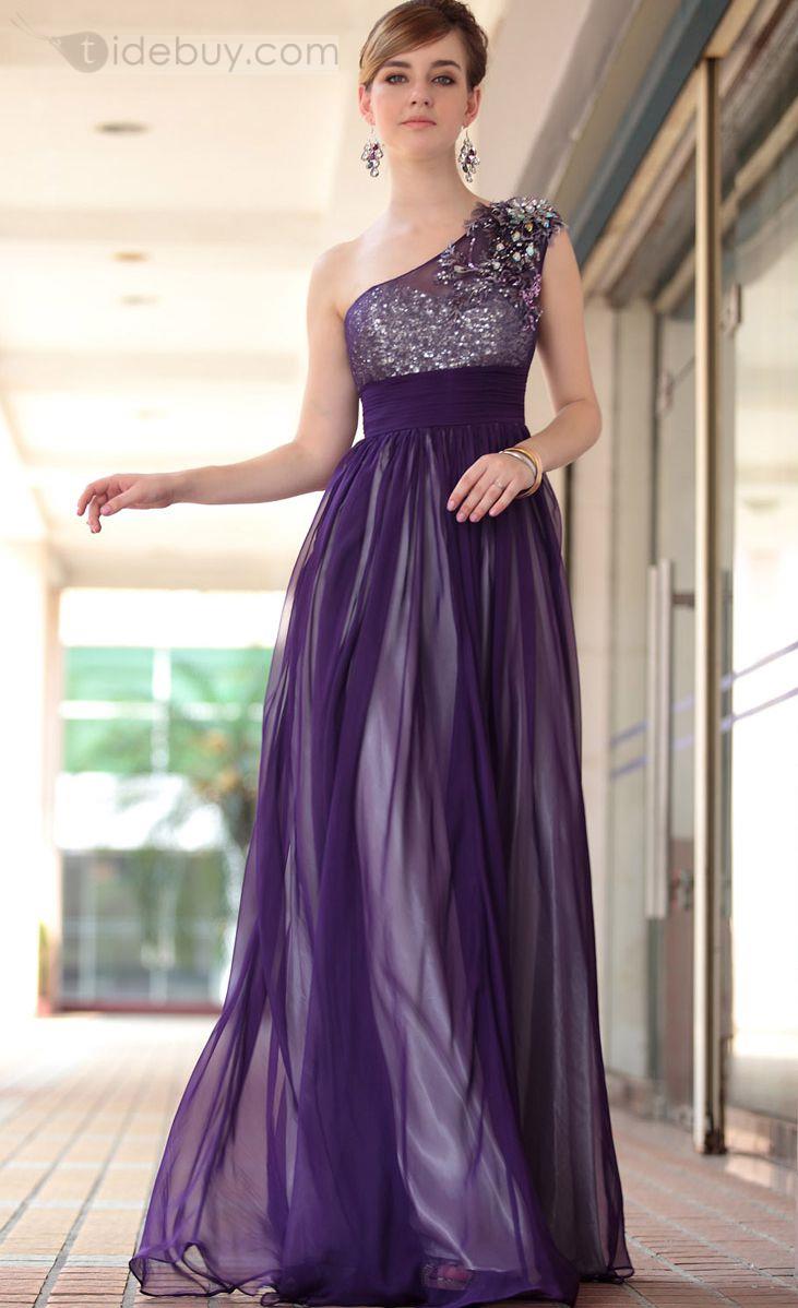 Convenience Big Store Brilliant ALine One Shoulder Appliques Beading