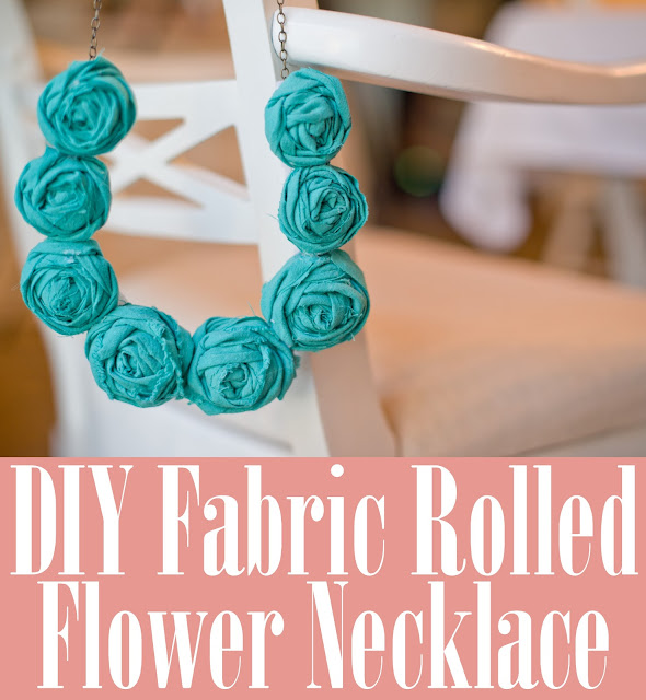 Fabric Rolled Flower Necklace Tutorial