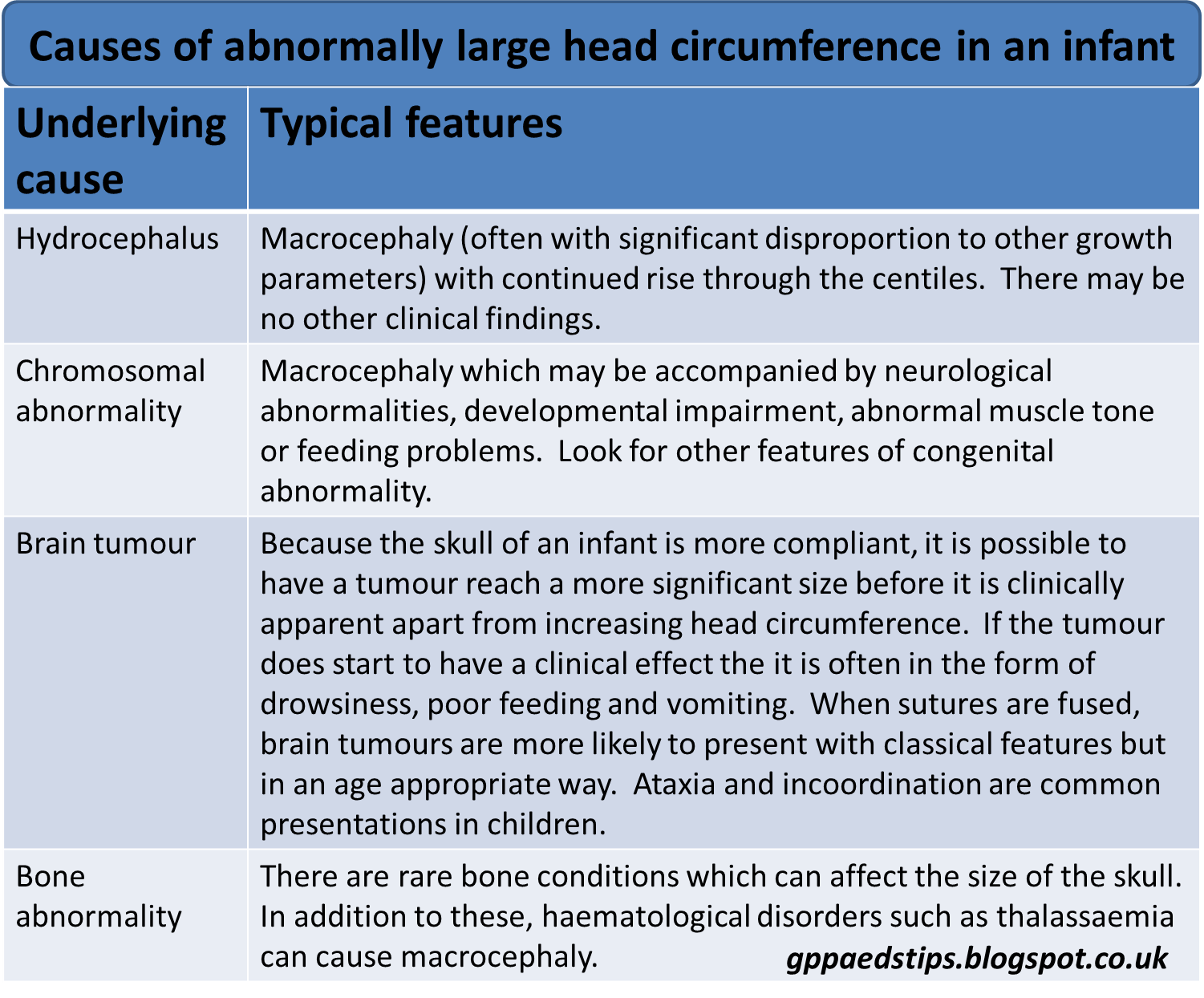Macrocephaly Head Circumference Chart