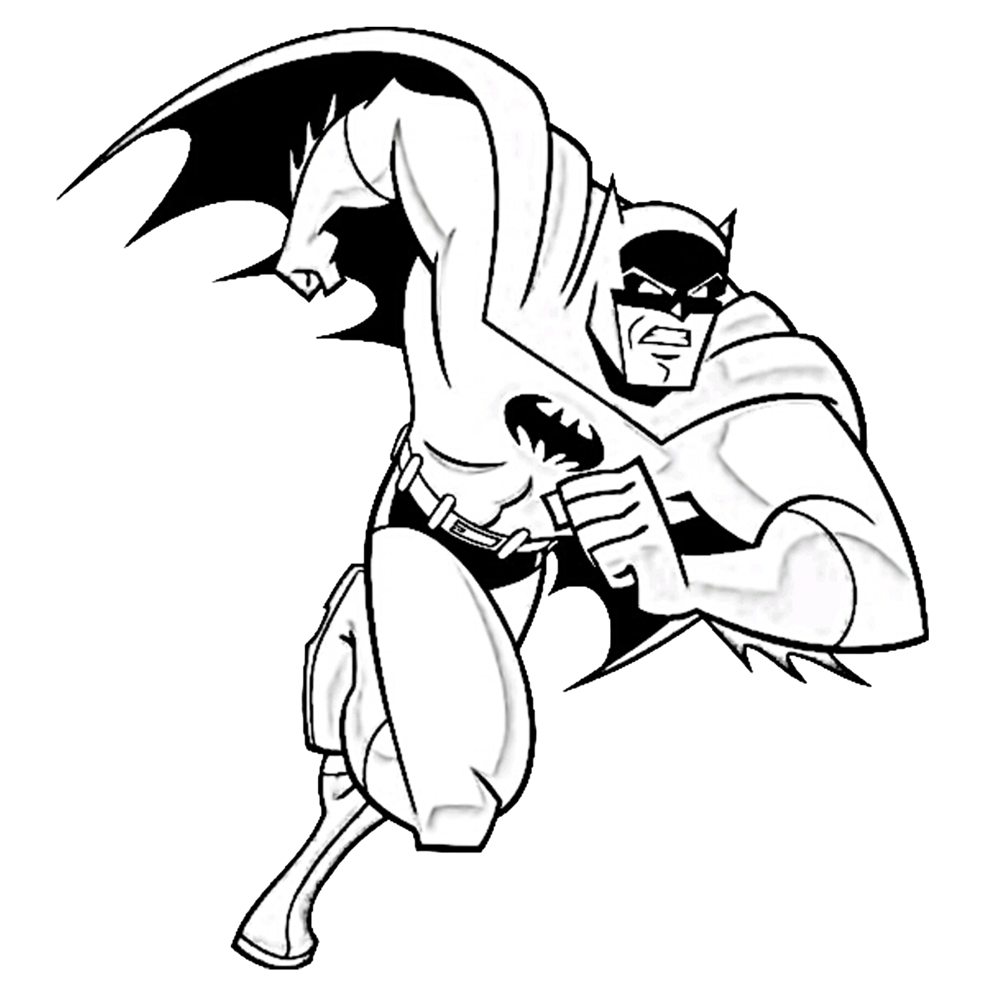 Batman Drawing Batman Coloring/Drawing Pages Outline Vector