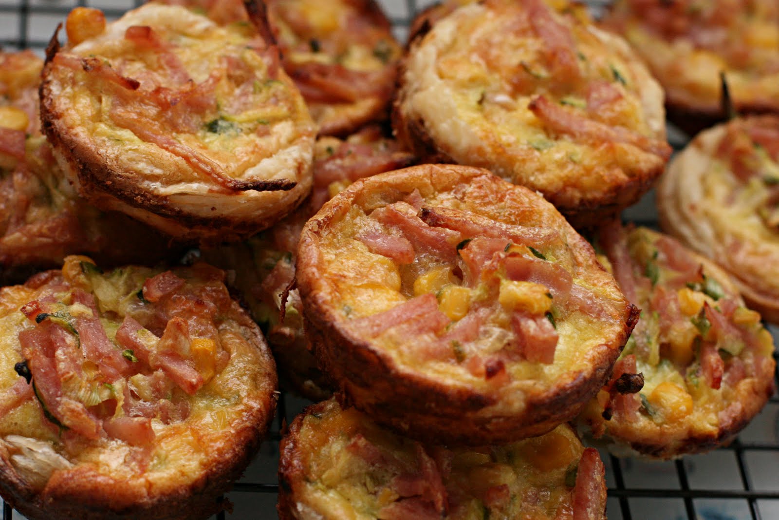 Cooking in my Kitchen Vegetable and Bacon Quiches