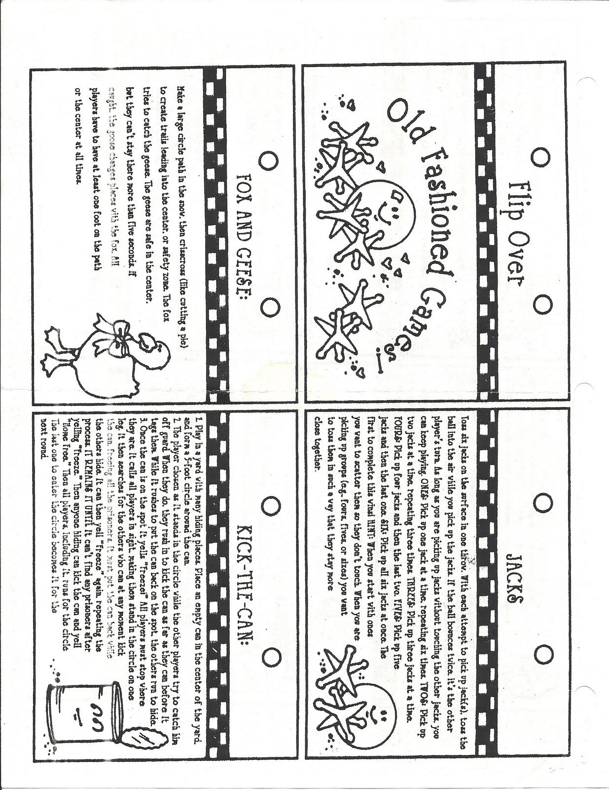 Homemaker's Journal Flip Over Old Fashioned Games
