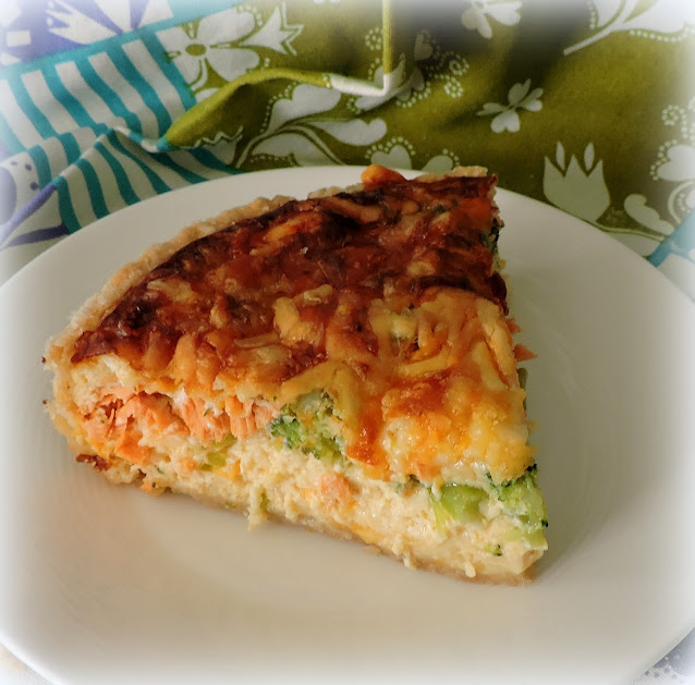 Salmon and Broccoli Quiche