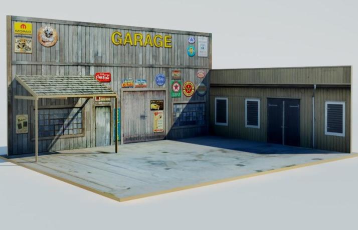 PAPERMAU: The Garage Diorama Paper Model - Tutorial With Templatesby HW ...