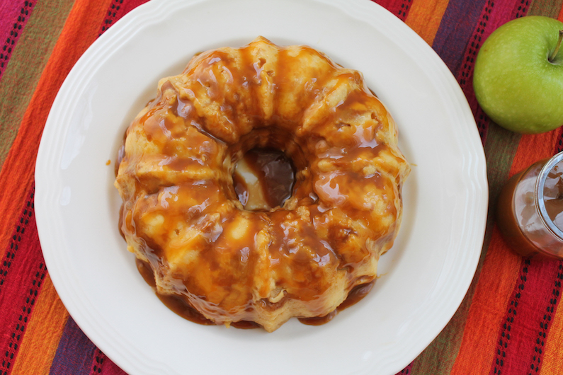 Food Lust People Love Toffee Apple Bread Pudding Bundt BundtBakers