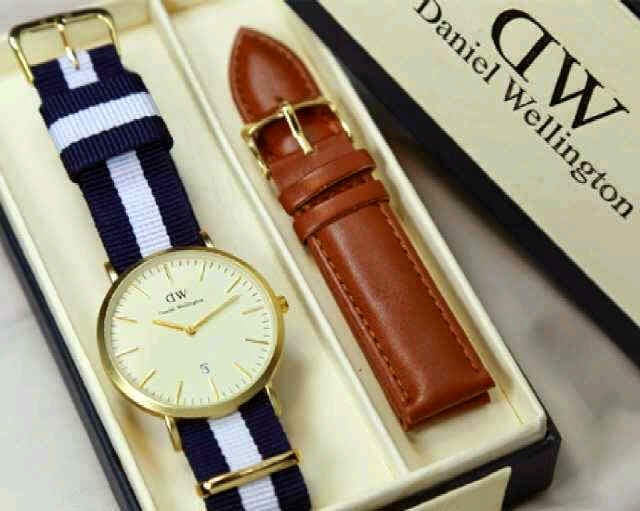 GINDA COLLECTION New Jam Tangan Daniel Wellington Set (1 Canvas