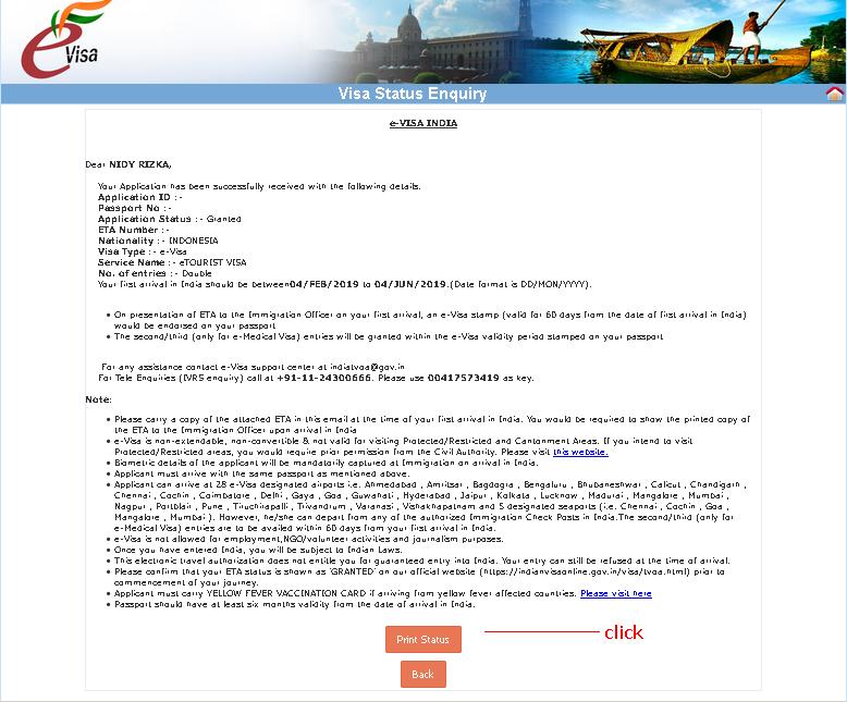 Электронная виза индия требования