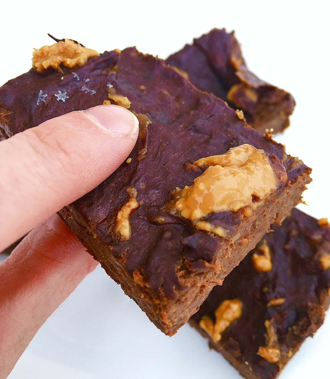 Chocolate Peanut Butter Protein Brownies (Gluten Free, Vegan)