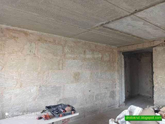 Однослойная межквартирная стена из гипса толщиной 16 см